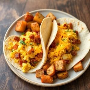 Breakfast Tacos Con Chorizo
