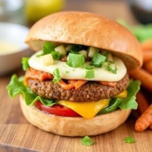 Southwest Black Bean Burger 🌶️
