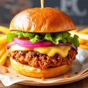 Nashville Hot Chicken Burger 🌶️ 🍗