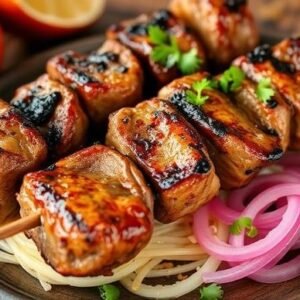 Lamb Sheek Kabob Platter