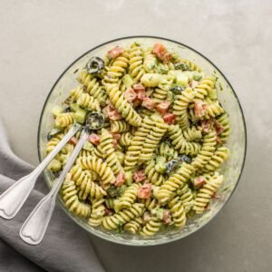 Garden Veggie Pesto Pasta